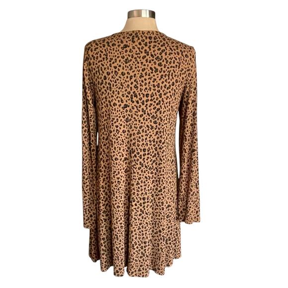 Old Navy Knit Sheath Dress Leopard Print LG Tall Long Sleeves Fall Casual Work - Picture 5 of 8